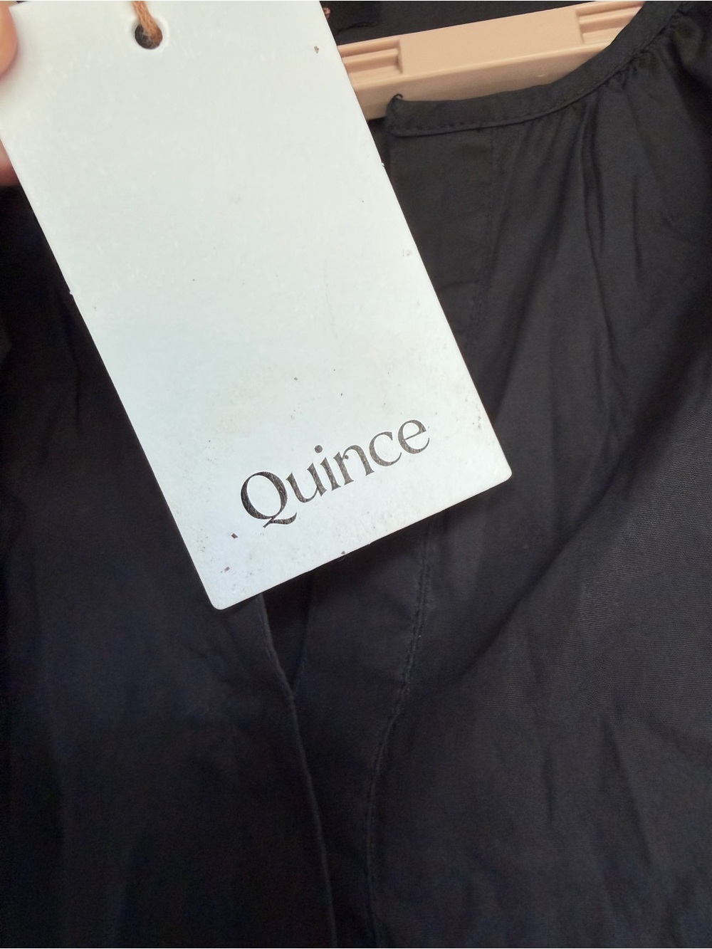 Quince 100% Organic Cotton Poplin Tiered Maxi Dress Black Sz XL Chic NWT - Picture 3 of 14